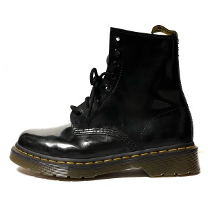 ドクターマーチン Dr.Martens ショートブーツ EU 41 メンズ - 黒 レースアップ/インソール取外し可 エナメル（レザー）【中古】20240418