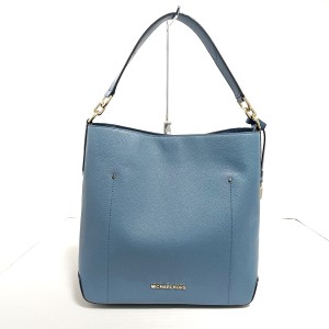 マイケルコース MICHAEL KORS ハンドバッグ レディース - ブルー レザー【中古】20240424