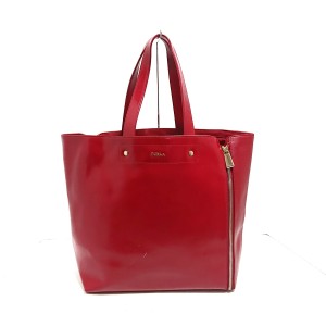 フルラ FURLA トートバッグ レディース - レッド レザー【中古】20240419