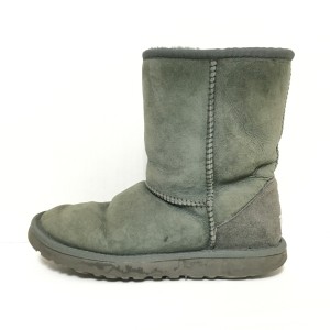 アグ UGG ショートブーツ 25 レディース クラシックショート 5825 グレー ムートン【中古】20240407