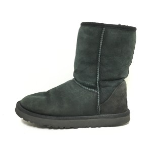 アグ UGG ショートブーツ 24 レディース クラシックショート 5825 ダークネイビー ムートン【中古】20240413