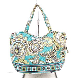 ベラブラッドリー Vera Bradley トートバッグ レディース - ブルー×グリーン×マルチ キルティング コットン【中古】20240419