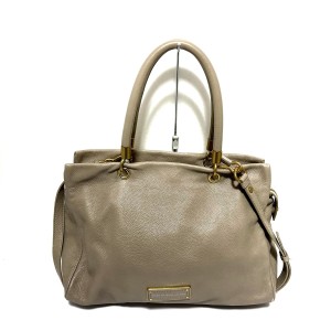 マークバイマークジェイコブス MARC BY MARC JACOBS ハンドバッグ レディース - グレーベージュ レザー【中古】20240408