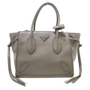 プラダ PRADA トートバッグ レディース トライアングルロゴ B2925R アルジラ(グレーベージュ) シティスポーツ(レザー)【中古】20240427