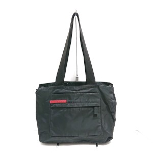 プラダスポーツ PRADA SPORT トートバッグ レディース - 黒 ナイロン【中古】20240428