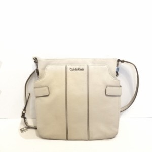 カルバンクライン CalvinKlein ショルダーバッグ レディース - アイボリー レザー【中古】20240429