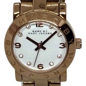 マークジェイコブス MARC BY MARC JACOBS 腕時計 - MBM3078 レディース ラインストーン 白【中古】20240408