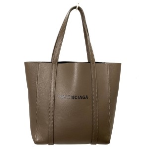 バレンシアガ BALENCIAGA トートバッグ レディース エブリデイトートXXS 551815 ライトブラウン レザー【中古】20240410