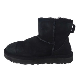 アグ UGG ショートブーツ 23 レディース クラシックミニ2 1016222 黒 ムートン【中古】20240418