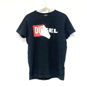 ディーゼル DIESEL 半袖Tシャツ サイズM レディース - 黒 クルーネック【中古】20240409