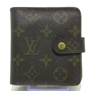 ルイヴィトン LOUIS VUITTON 2つ折り財布 モノグラム レディース コンパクト・ジップ M61667 モノグラム・キャンバス【中古】20240406