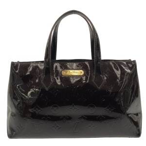 ルイヴィトン LOUIS VUITTON トートバッグ モノグラムヴェルニ レディース ウィルシャーPM M93641 アマラント【中古】20240522