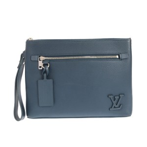 ルイヴィトン LOUIS VUITTON セカンドバッグ LVアエログラム レディース ポシェットIPAD M81029 ブルー【中古】20240526