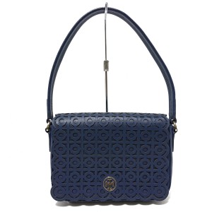 トリーバーチ TORY BURCH ハンドバッグ レディース - ダークネイビー パンチング レザー【中古】20240420