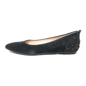 トッズ TOD'S フラットシューズ 34 レディース - 黒 スエード【中古】20240503