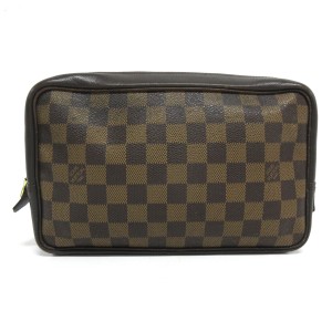 ルイヴィトン LOUIS VUITTON ポーチ ダミエ レディース トゥルーストワレット N47623 エベヌ ダミエ・キャンバス【中古】20240520