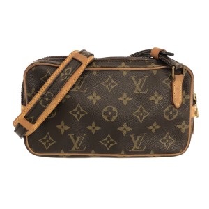 ルイヴィトン LOUIS VUITTON ショルダーバッグ モノグラム レディース ポシェットマルリーバンドリエール M51828 -【中古】20240424