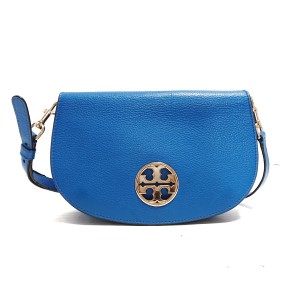 トリーバーチ TORY BURCH ショルダーバッグ レディース - ブルー ストラップ着脱可 レザー【中古】20240420