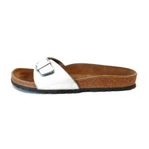 ビルケンシュトック BIRKEN STOCK サンダル 37 レディース - シルバー レザー【中古】20240425