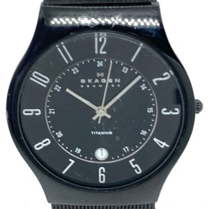 スカーゲン SKAGEN 腕時計 TITANIUM 233XLTMB メンズ 黒【中古】20240420