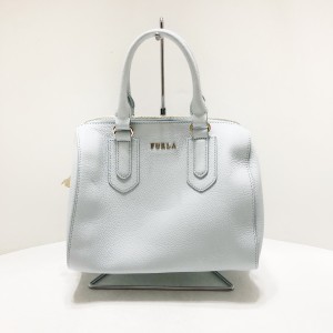 フルラ FURLA ハンドバッグ レディース 美品 - ライトブルー レザー【中古】20240414