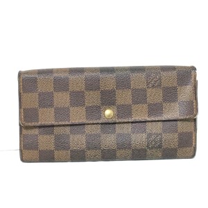 ルイヴィトン LOUIS VUITTON 長財布 ダミエ レディース ポルトフォイユサラNM2 N61734 エベヌ ダミエキャンバス【中古】20240406