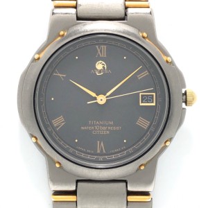 シチズン CITIZEN 腕時計 ATTESA(アテッサ) 5510-F51332 ボーイズ チタン 黒【中古】20240404