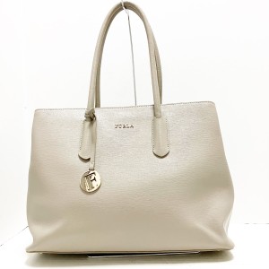 フルラ FURLA ハンドバッグ レディース - グレーベージュ レザー【中古】20240523