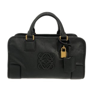 ロエベ LOEWE ハンドバッグ レディース 美品 アマソナ28 黒 レザー【中古】20240606