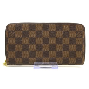 ルイヴィトン LOUIS VUITTON 長財布 ダミエ レディース 美品 ジッピーウォレット N41661 エベヌ ダミエ・キャンバス【中古】20240519