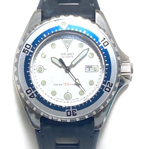 セイコー SEIKO 腕時計 2625-0170 ボーイズ ラバーベルト/ダイバーズウォッチ アイボリー【中古】20240527