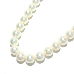 ミキモト mikimoto ネックレス レディース 美品 パール×シルバー 白×シルバー 6.5〜6.9mm玉【中古】20240518