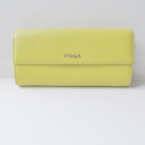 フルラ FURLA 長財布 レディース - イエローグリーン レザー【中古】20240501