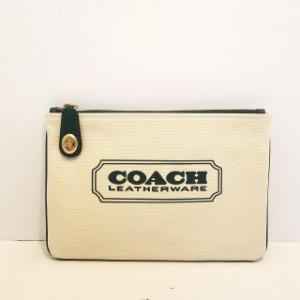 コーチ COACH クラッチバッグ レディース - CD699G アイボリー キャンバス【中古】20240504