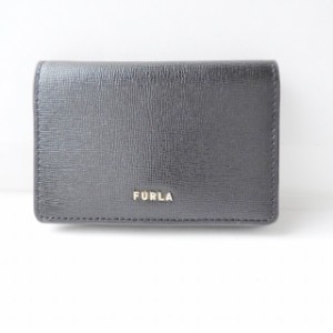 フルラ FURLA 名刺入れ レディース - 黒 レザー【中古】20240501