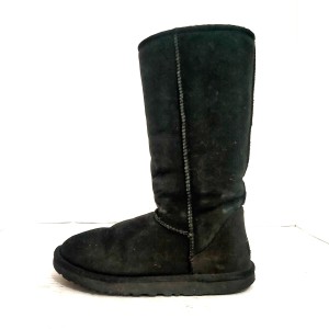 アグ UGG ブーツ 24 レディース クラシックトール 5815 黒 ムートン【中古】20240525