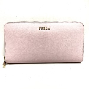 フルラ FURLA 長財布 レディース バビロン ピンク ラウンドファスナー レザー【中古】20240417