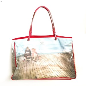 アニヤハインドマーチ Anya Hindmarch トートバッグ レディース - ライトブルー×レッド×マルチ 転写プリント【中古】20240417