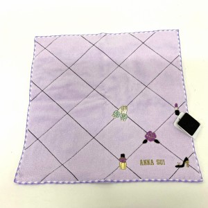 アナスイ ANNA SUI 小物 レディース 新品同様 - ライトパープル×マルチ ハンドタオル コットン【中古】20240604