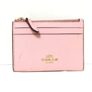 コーチ COACH コインケース レディース - 88250 ピンク レザー【中古】20240415