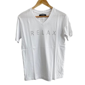 ウノ ピュ ウノ ウグァーレ トレ 1 piu 1 uguale 3 半袖Tシャツ サイズL メンズ 美品 - 白 Vネック/RELAX【中古】20240502