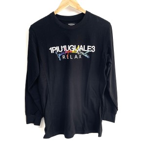 ウノ ピュ ウノ ウグァーレ トレ 1 piu 1 uguale 3 長袖Tシャツ サイズXL メンズ 美品 - 黒×白×マルチ クルーネック【中古】20240502