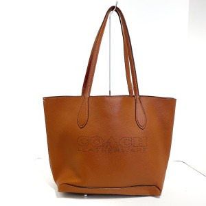 コーチ COACH トートバッグ レディース キア C3423 ブラウン レザー【中古】20240501