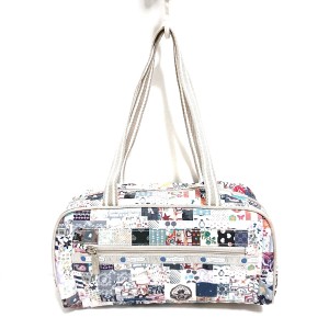 レスポートサック LESPORTSAC ハンドバッグ レディース J LePatch,ローラ ベージュ×白×マルチ レスポナイロン【中古】20240424