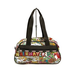 レスポートサック LESPORTSAC ハンドバッグ レディース - グレーベージュ×イエロー×マルチ レスポナイロン【中古】20240510