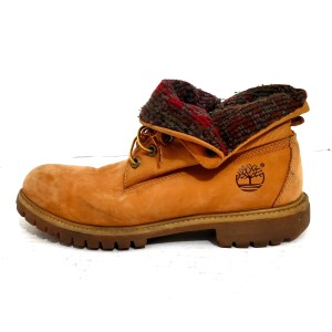 ティンバーランド Timberland ショートブーツ 27.5 メンズ ライトブラウン Woolrich ヌバック×ナイロン【中古】20240513