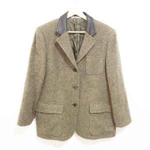 アクアスキュータム Aquascutum ジャケット レディース - ベージュ×ダークブラウン 長袖/秋/冬【中古】20240409