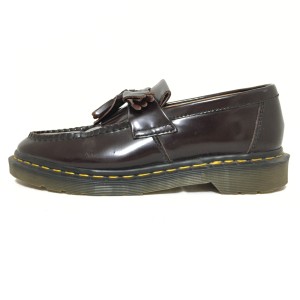 ドクターマーチン Dr.Martens ローファー UK6 レディース - ダークブラウン フリンジ レザー【中古】20240413