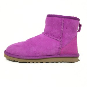 アグ UGG ショートブーツ 23 レディース - N5854 ライトパープル ムートン【中古】20240417