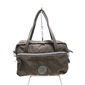 キプリング Kipling ハンドバッグ レディース - ダークグレー ナイロン×キャンバス【中古】20240508